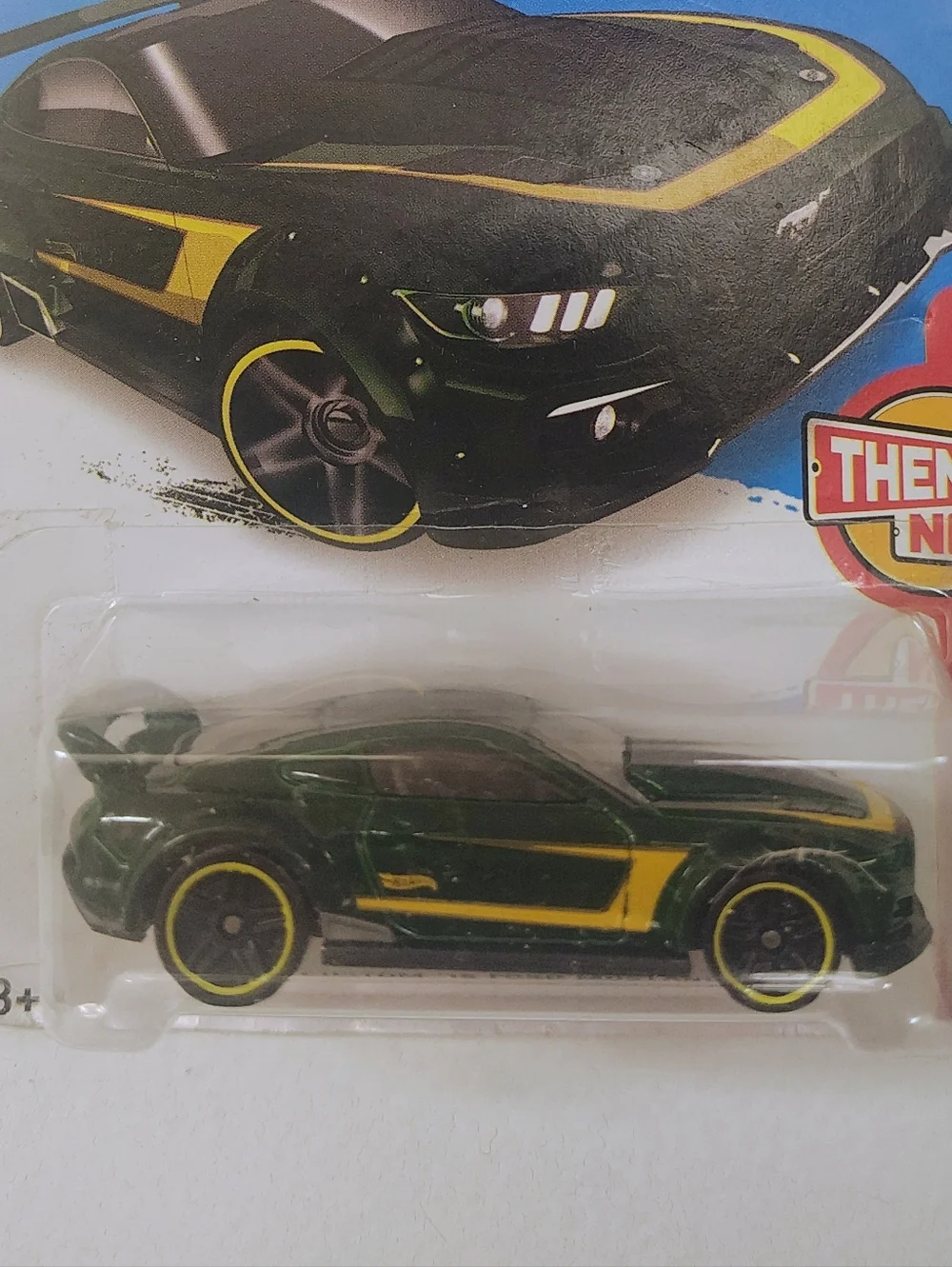 Custom 2015 Ford Mustang Hot Wheels Then & Now 10/10 Green Diecast